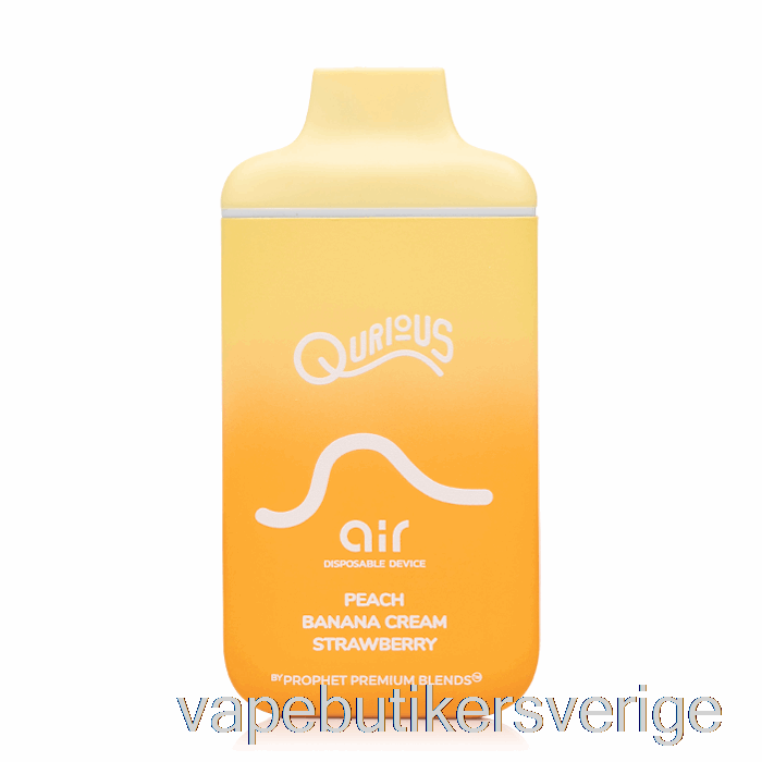 Vape Sverige Qurious Air 6000 Engångspersika Banankräm Jordgubb